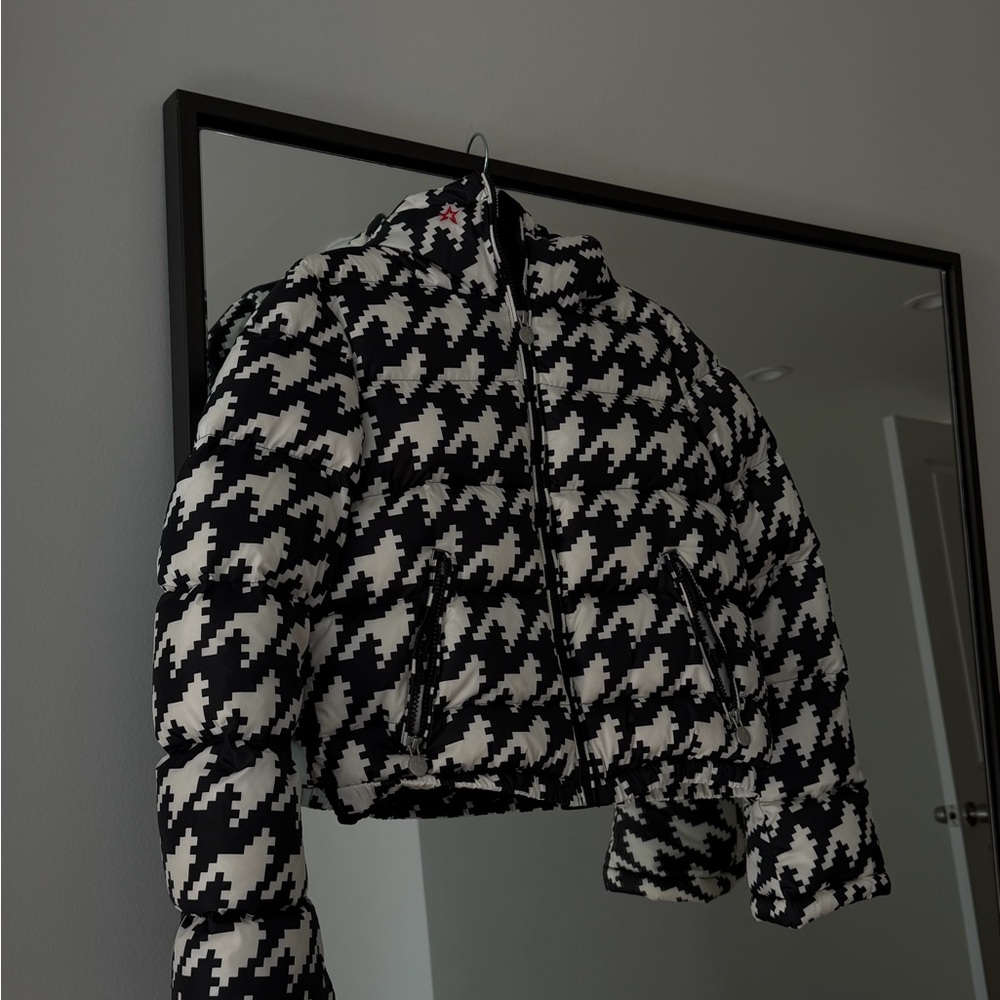 Perfect Moment Black and White Houndstooth Puffer Jacket